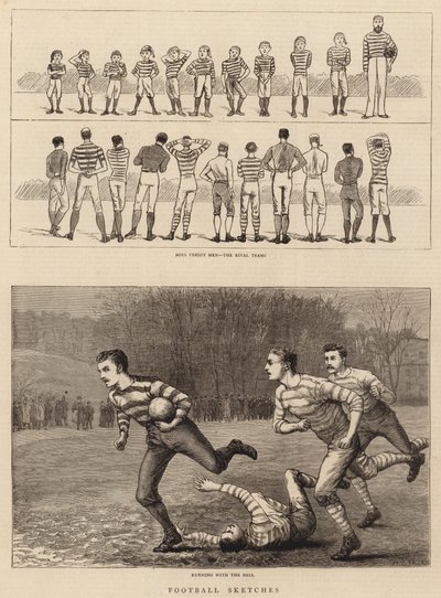 Bocetos de fútbol de William Barnes Wollen